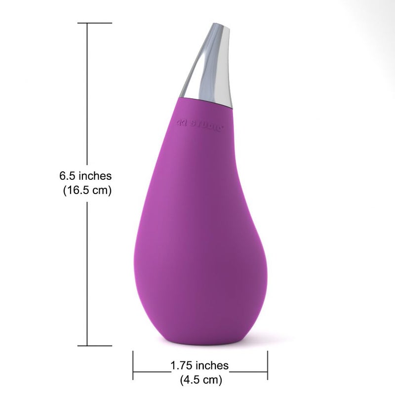 QQ Studio Kitchen Bathroom Counter top Squeezable Soap Dispensers Tear Drop Shape Bottle (Purple, ~7oz) - Image 3